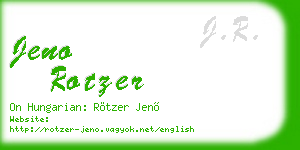 jeno rotzer business card